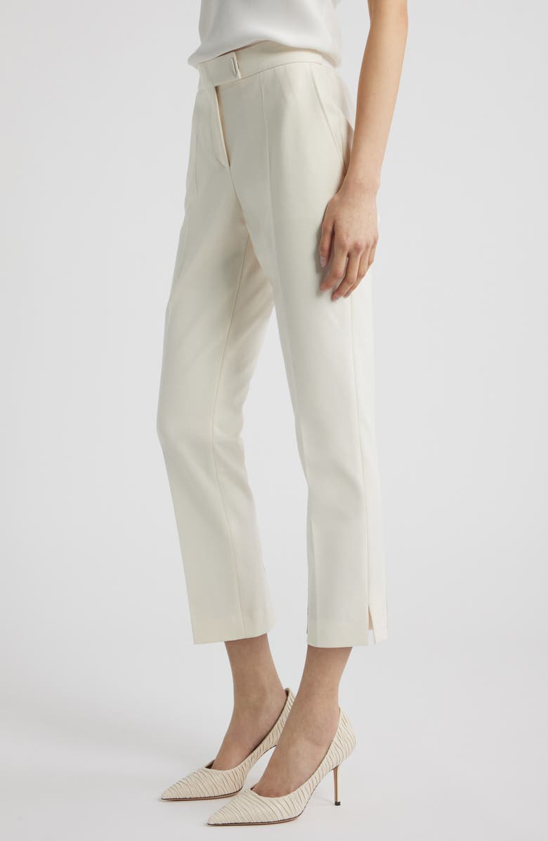 BOSS Tapria Crop Straight Leg Pants, Alternate, color, Soft Cream