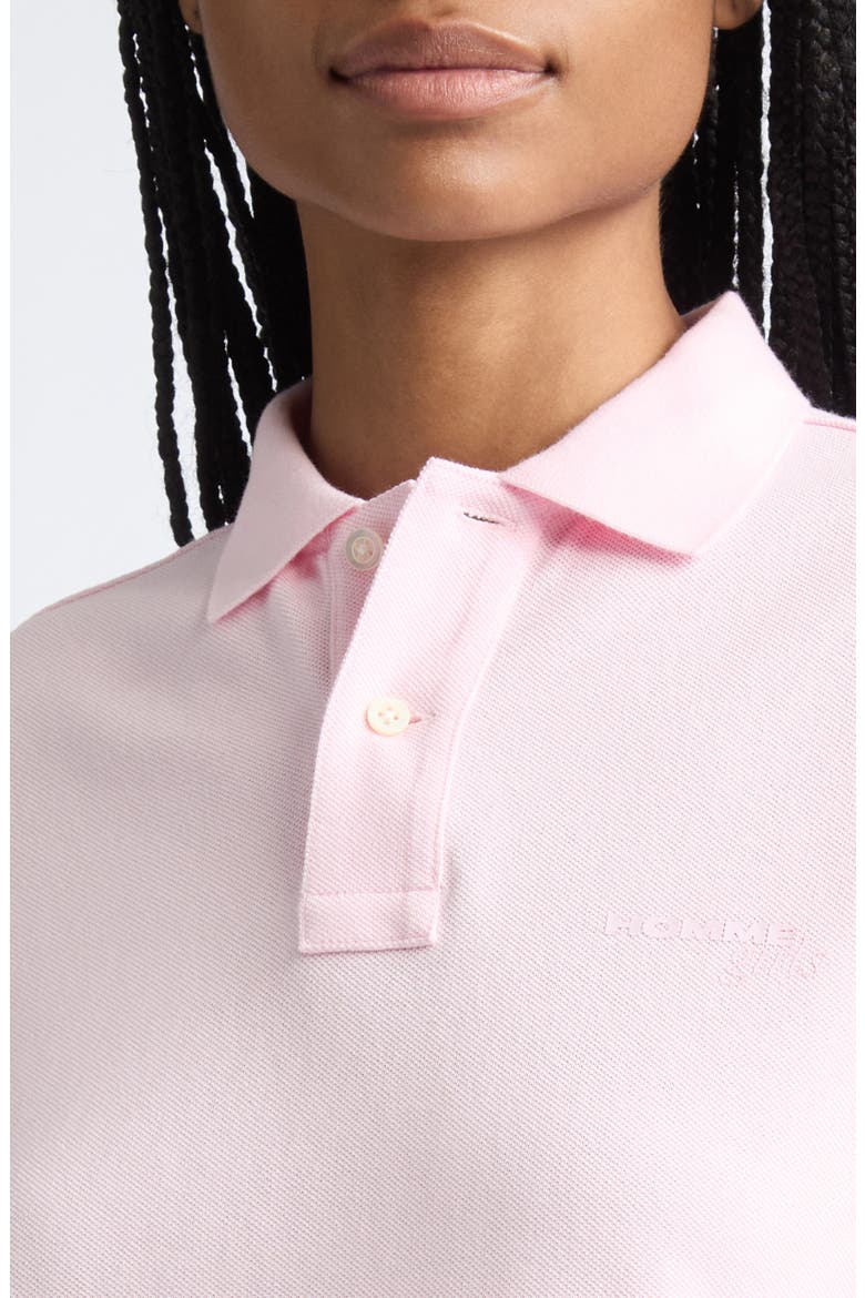 Long Sleeve Cotton Polo, Alternate, color, PINK