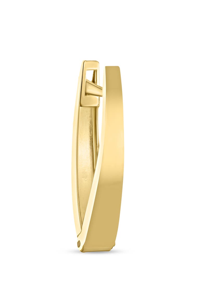 14k Gold V-Hoop Earrings, Alternate, color, 14KY