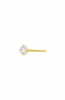 14K Gold Single Diamond Stud Earring