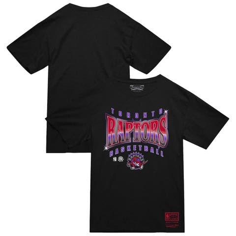 Men's Mitchell & Ness  Black Toronto Raptors Worldwide Collection Glow Up T-Shirt
