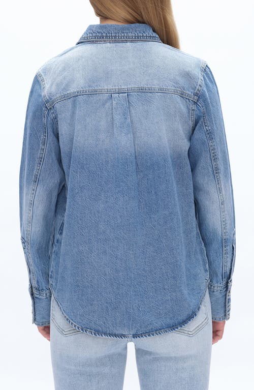 Bayeas Classic Denim Button-up Shirt In Blue