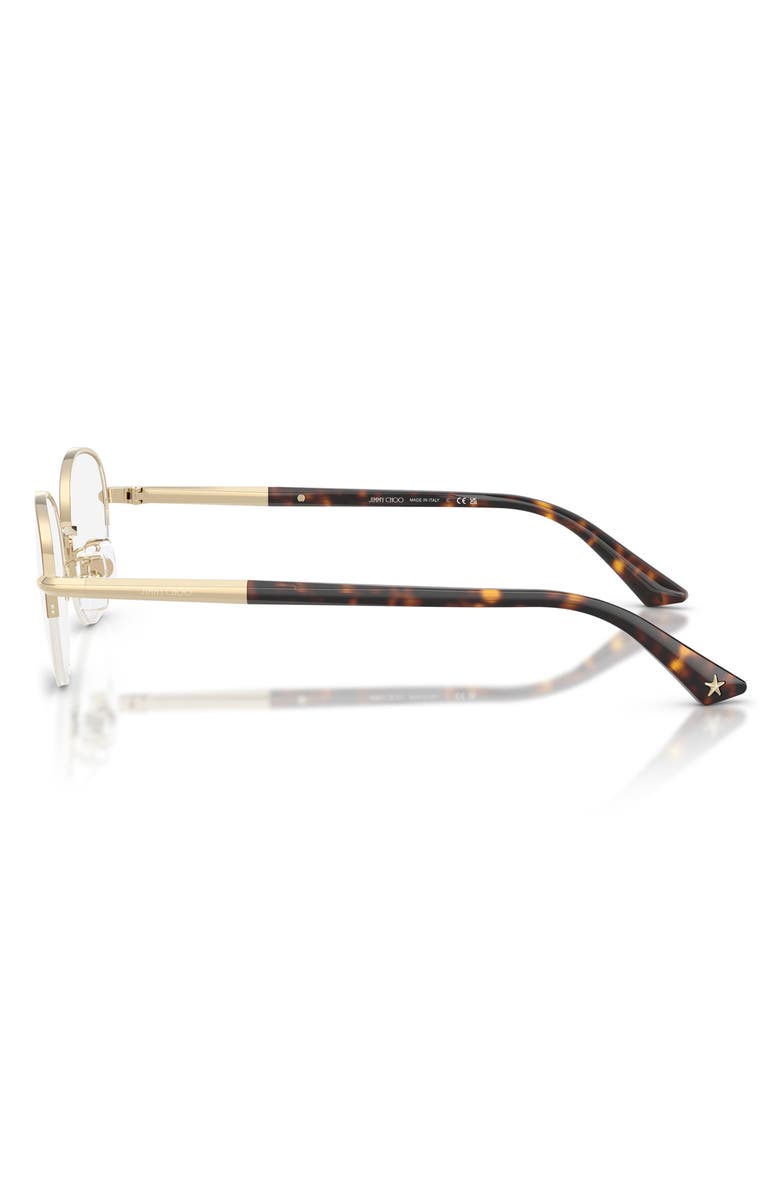 Jimmy Choo 51mm Oval Optical Glasses, Alternate, color, Pale Gold/ Biscuit / Demo Lens