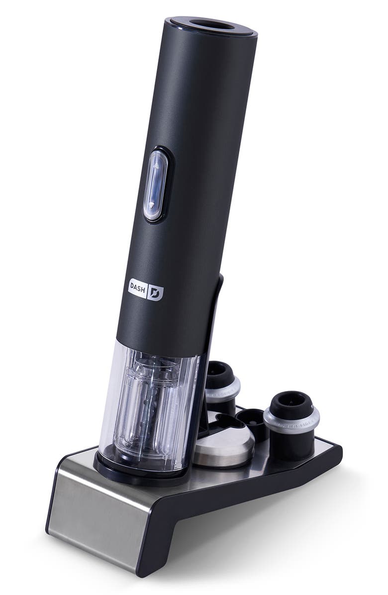 Dash Serve & Preserve Electric Wine Set, Main, color, Black