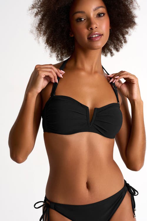 Shop Shan Classic Bandeau Bikini Top In Black