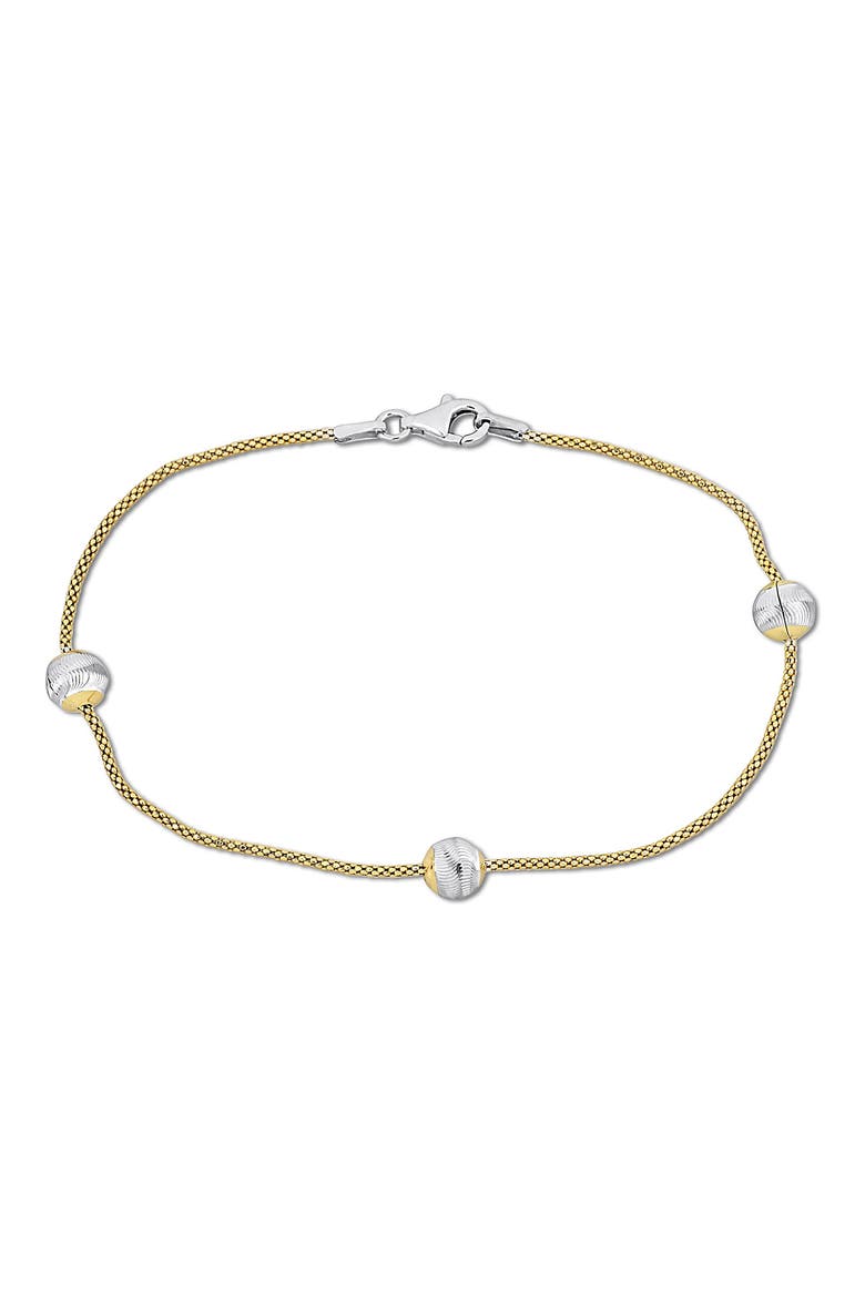 6mm Ball Station Chain Bracelet, Main, color, GOLD
