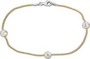 DELMAR 6mm Ball Station Chain Bracelet