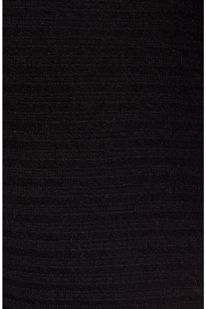 Long Ribbed Cashmere Cardigan, Alternate, color, BLACK