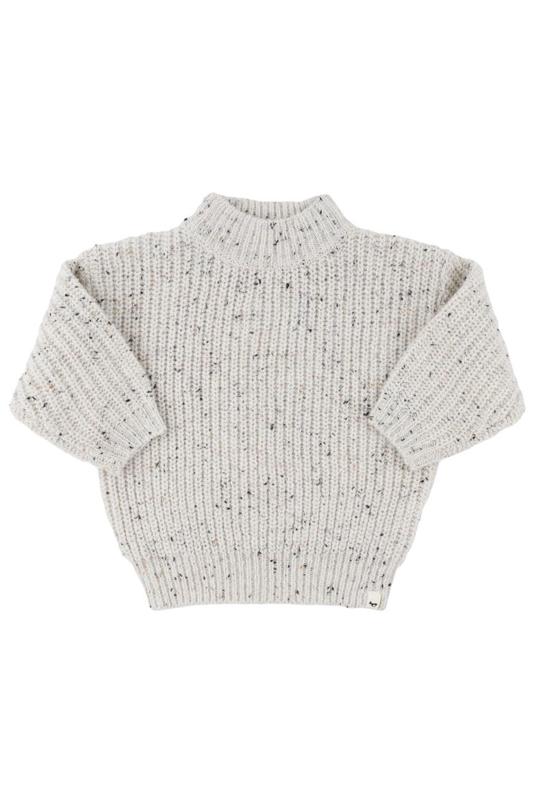 Speckle Knit Grandpa Pullover-Toddler, Little Kid, Main, color, Snowy