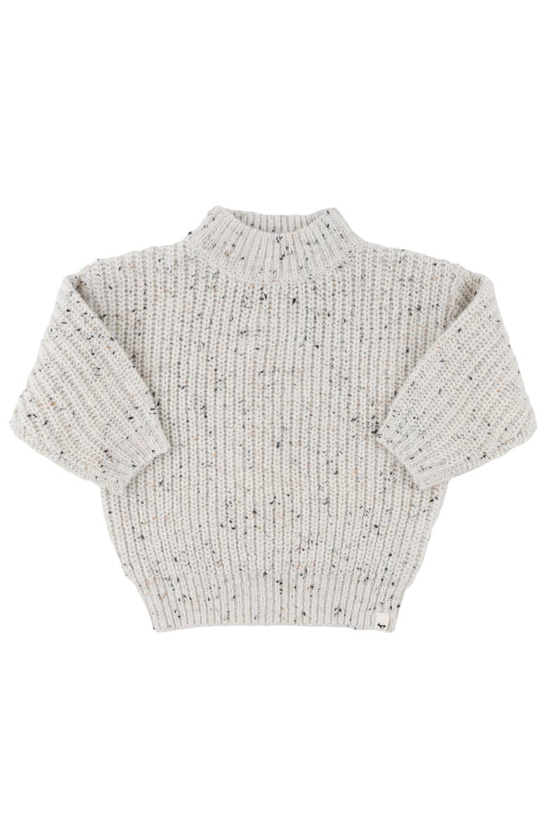 Oh baby! Brand Speckle Knit Grandpa Pullover-Infant, Main, color, Snowy
