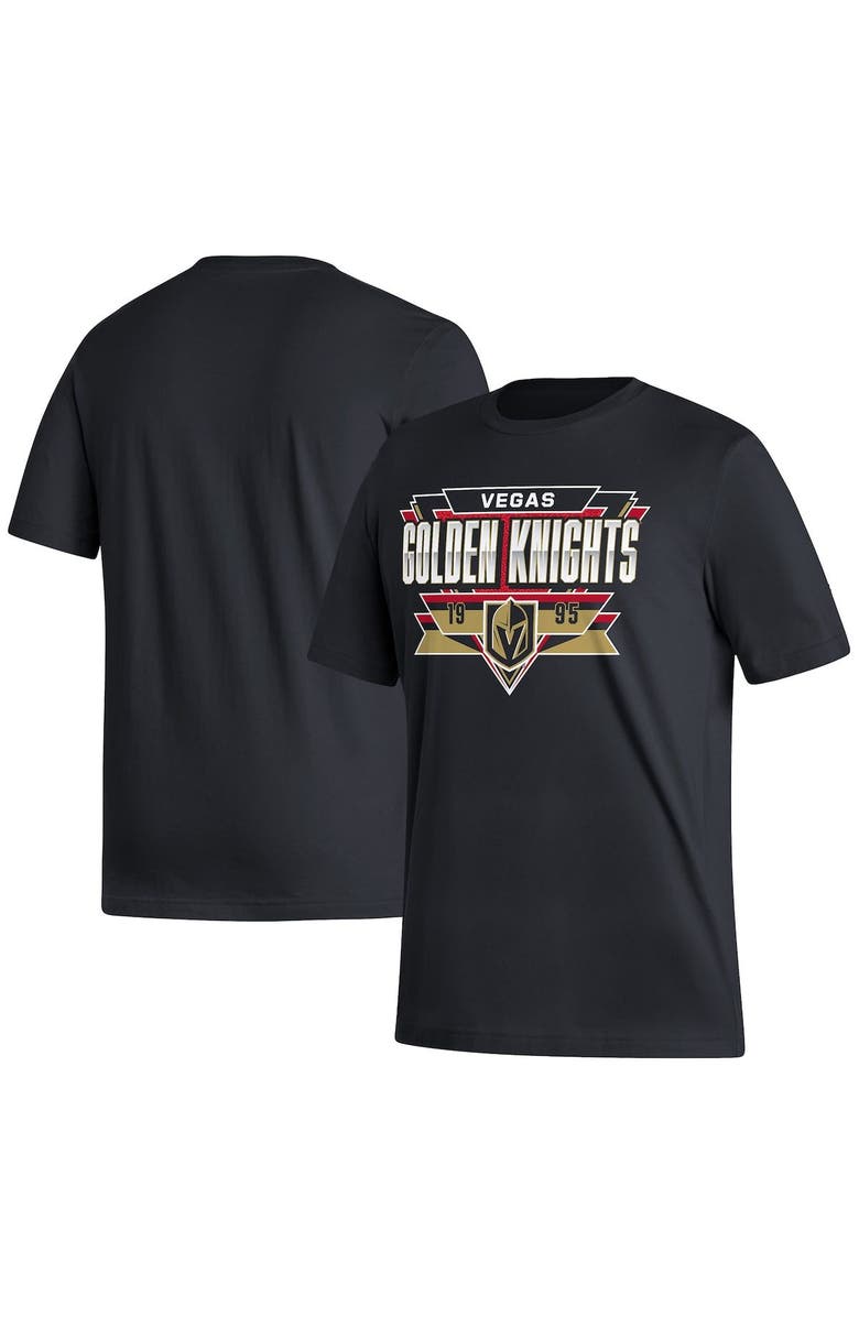 adidas Men's adidas Black Vegas Golden Knights Reverse Retro 2.0 Fresh Playmaker T-Shirt, Main, color, 