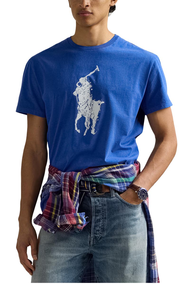 Polo Ralph Lauren Jersey Crewneck T-Shirt, Main, color, New Iris Blue