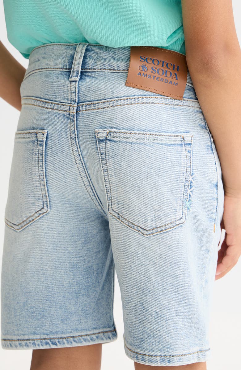Scotch & Soda The Pitch Loose Kids' Denim Shorts, Alternate, color, Borderland
