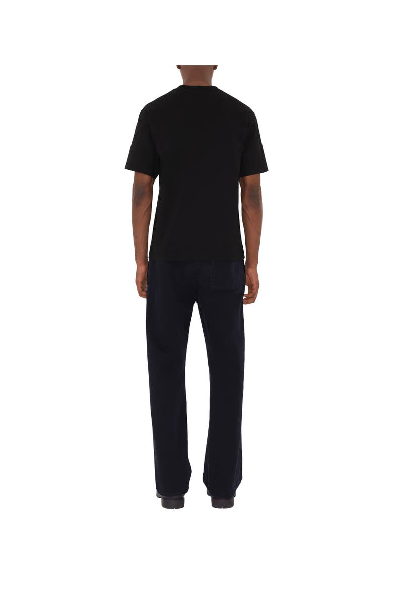 Burberry Cross Stitch Knight Cotton T-shirt, Alternate, color, Black