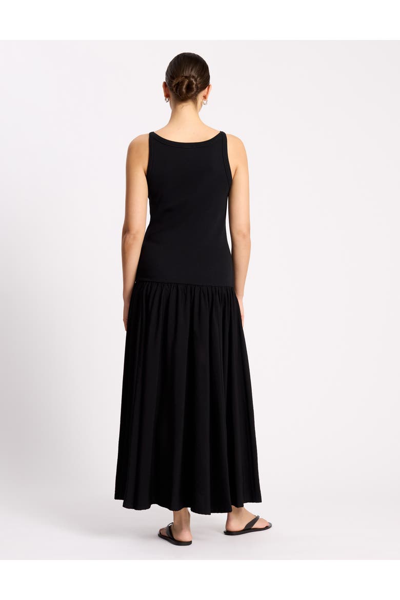 Ribbed Bodice Sleeveless Maxi Dress, Alternate, color, Black
