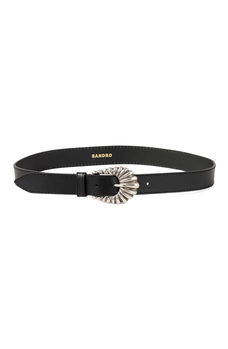 SANDRO Leather belt, Main, color,