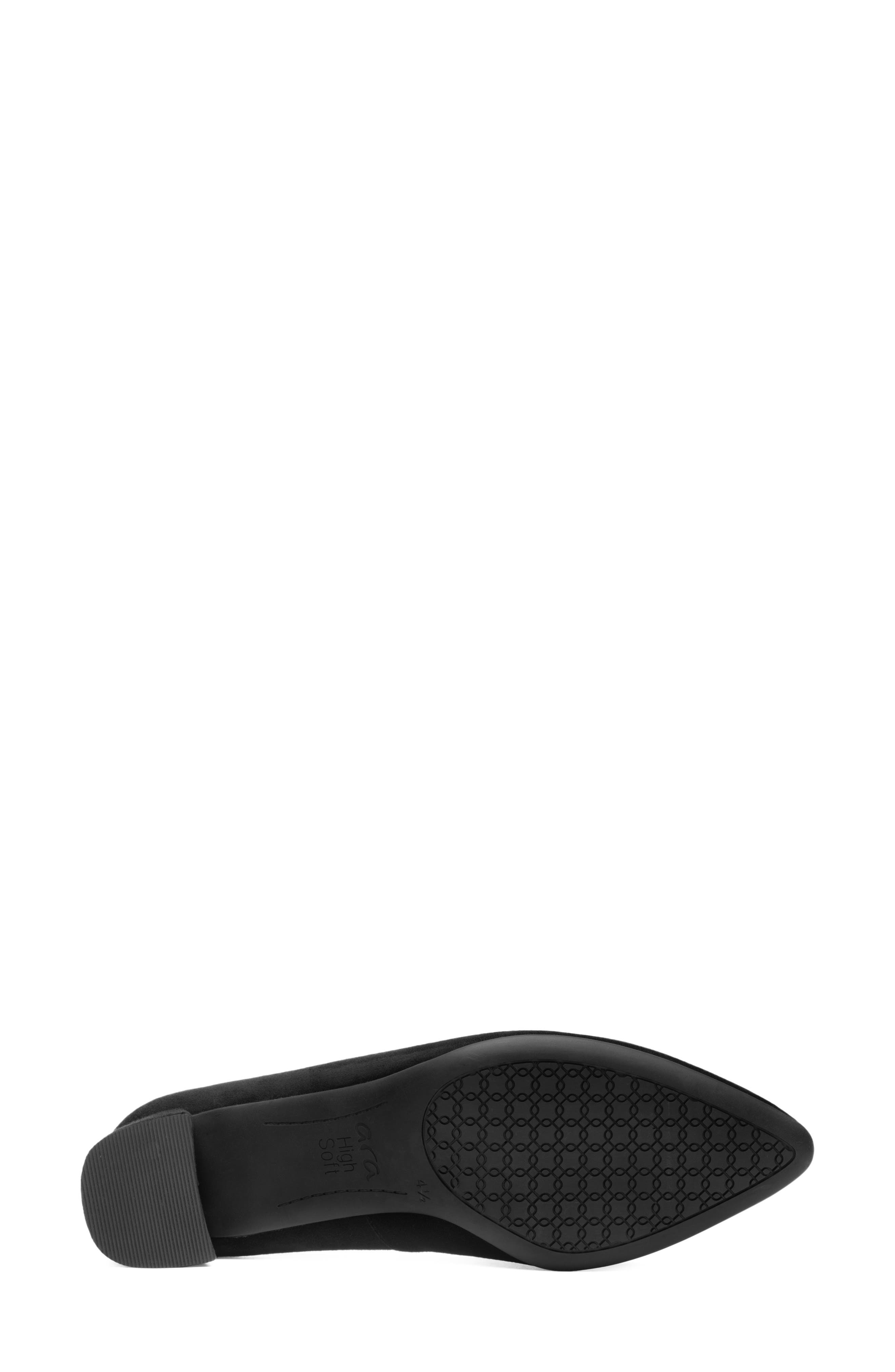 Ambrosia Pointed Toe Penny Loafer Pump, Alternate, color, BLACK