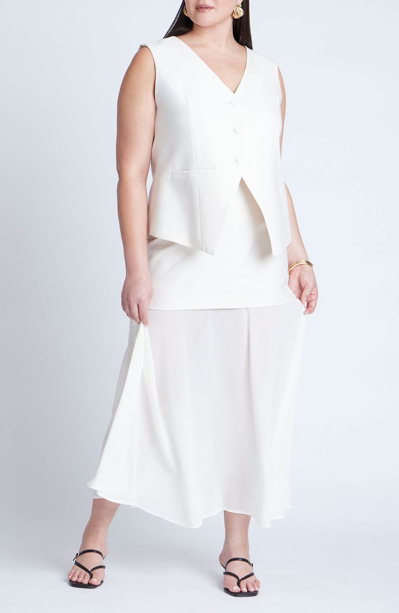 ELOQUII Twofer Maxi Skirt, Alternate, color, 