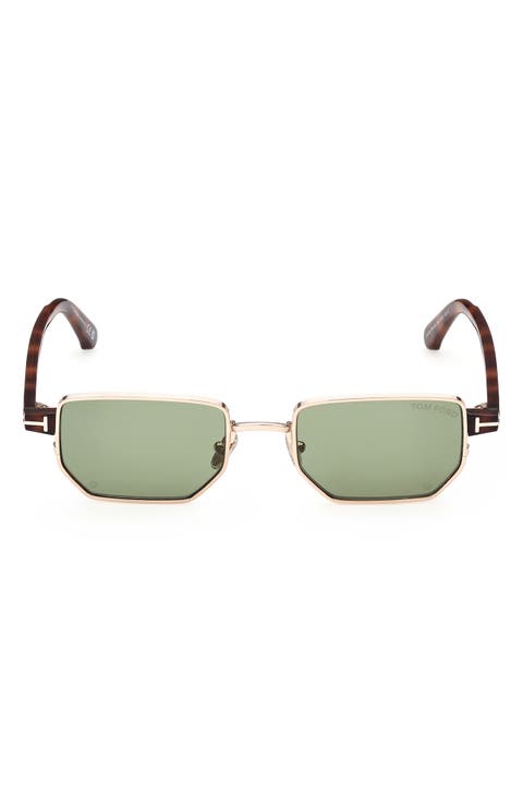 Liam 51mm Rectangular Sunglasses