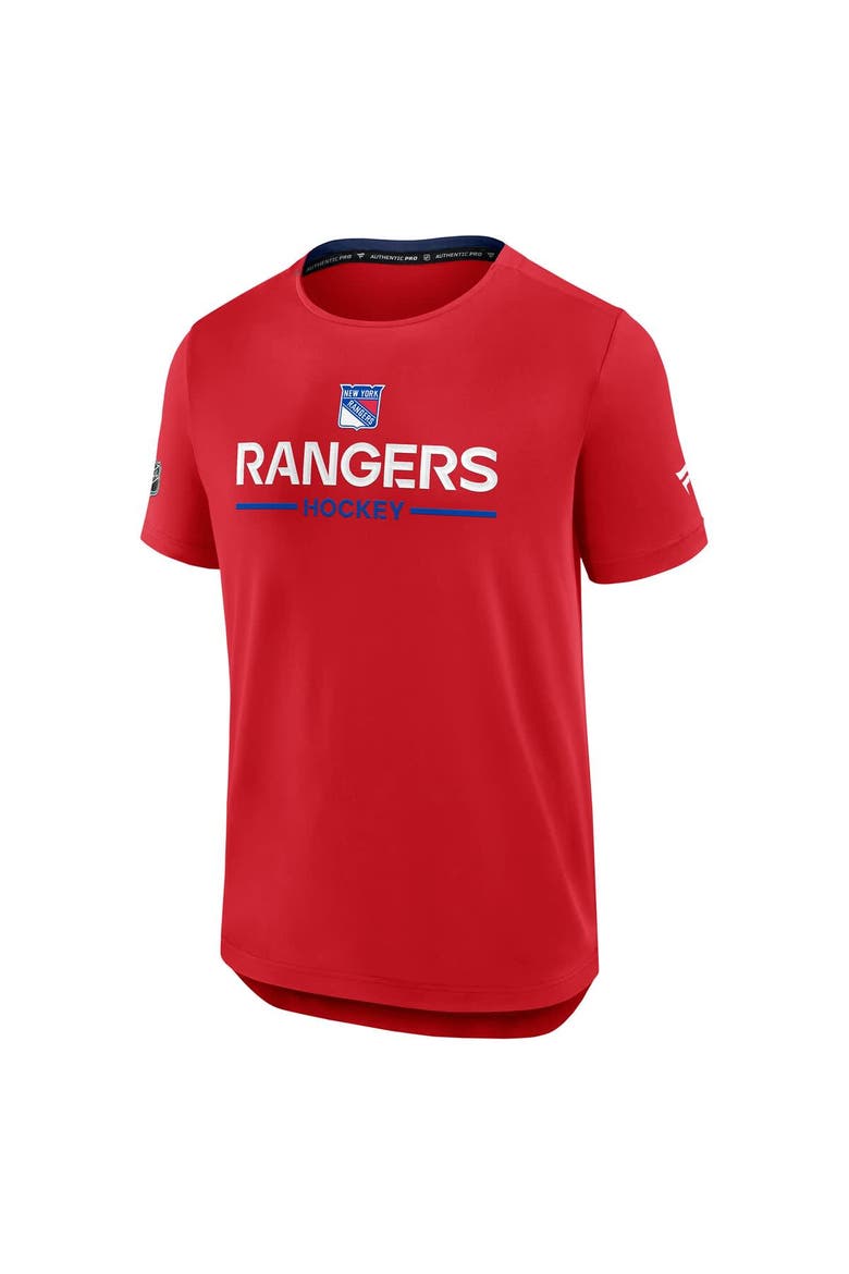 Men's Fanatics Red New York Rangers Authentic Pro Rink Tech T-Shirt, Alternate, color, Red