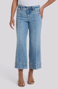 NYDJ Teresa Seamed Ankle Wide Leg Jeans