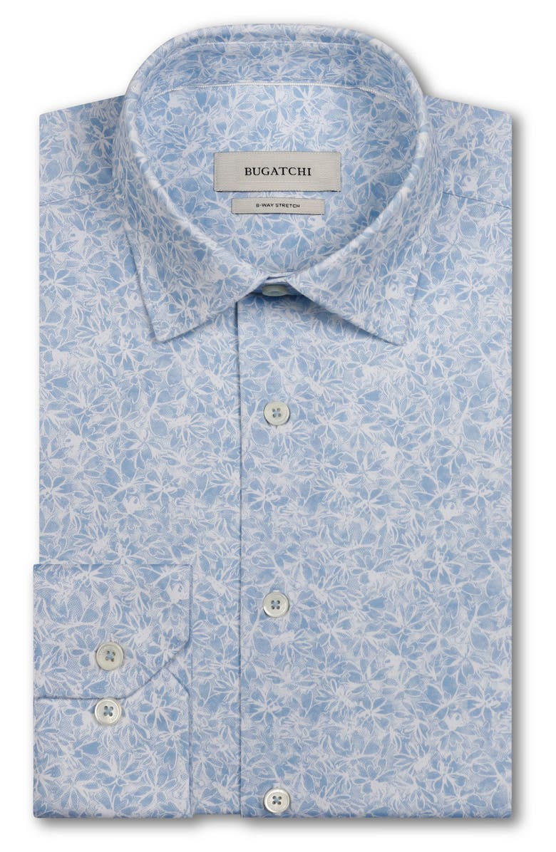 Bugatchi James OoohCotton<sup>®</sup> Floral Button-Up Shirt, Alternate, color, Air Blue