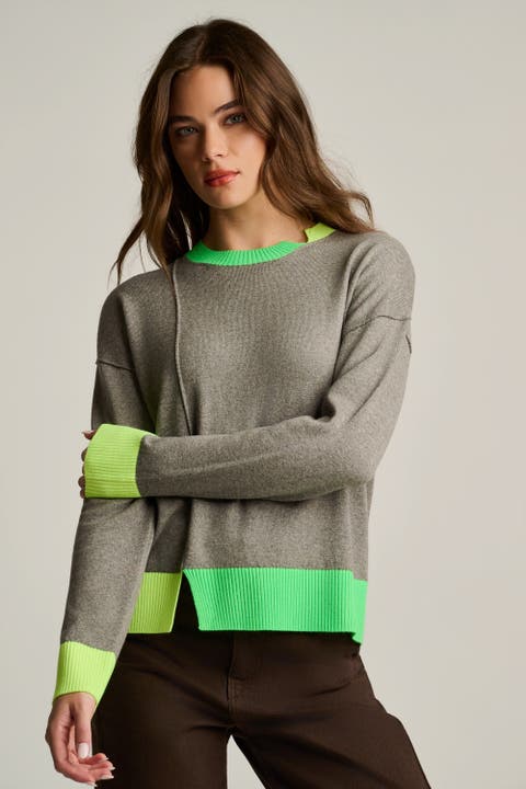 Bold Block Cotton Cashmere Sweater