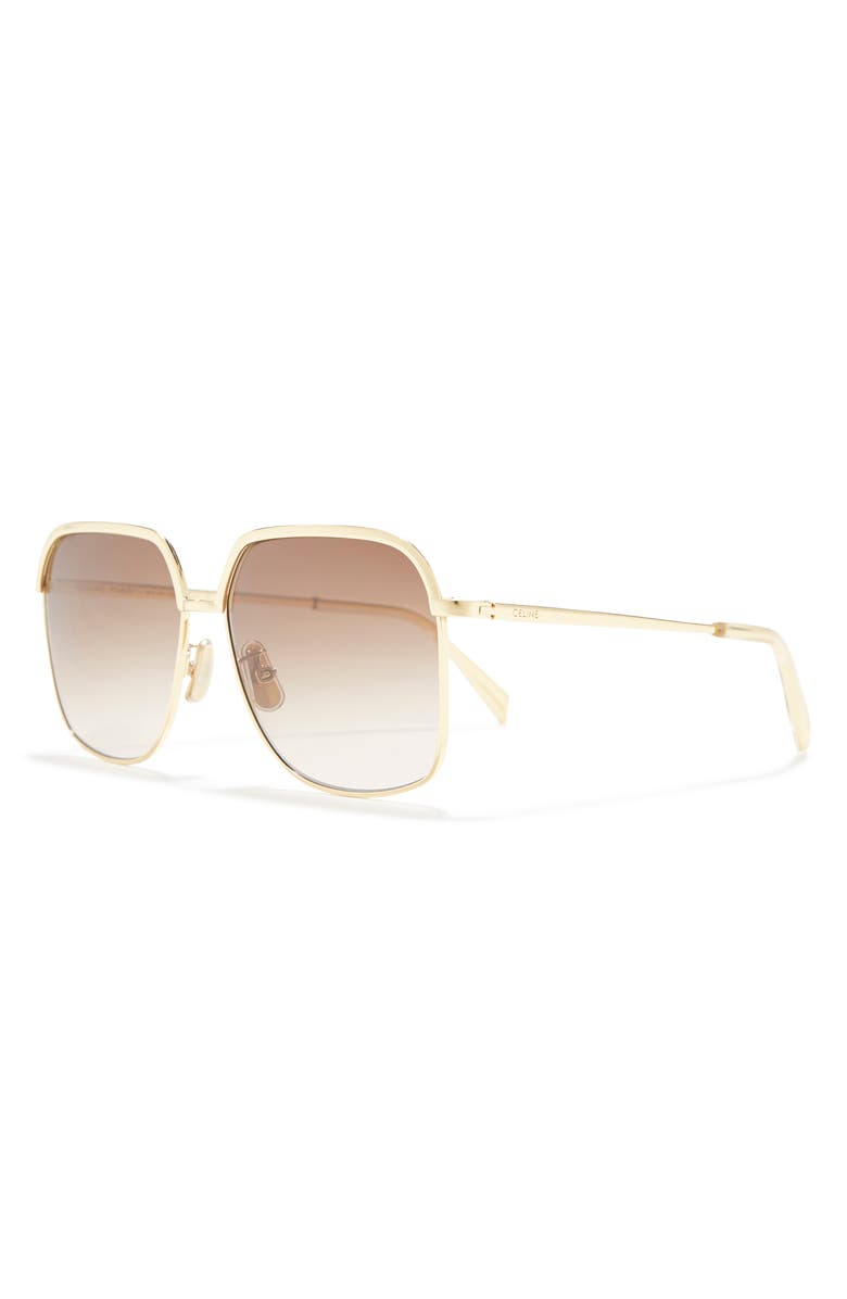 CELINE 56mm Oversize Square Sunglasses, Alternate, color, 