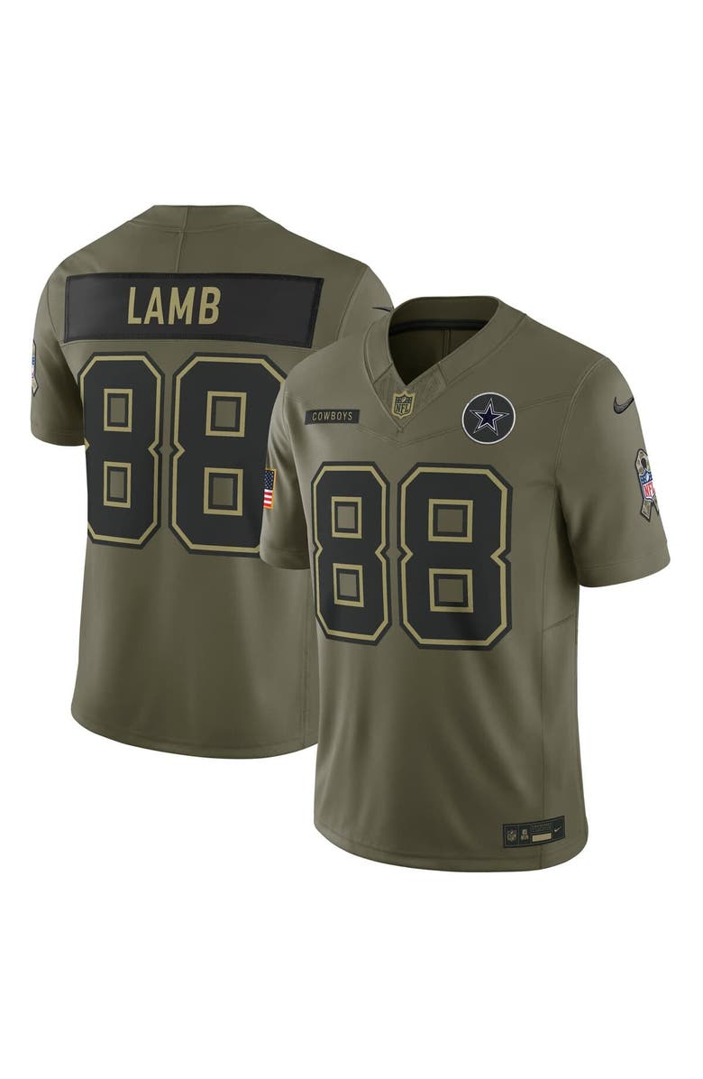 Nike Men's Nike CeeDee Lamb Olive Dallas Cowboys 2025 Salute to Service Limited Jersey, Main, color, Olive