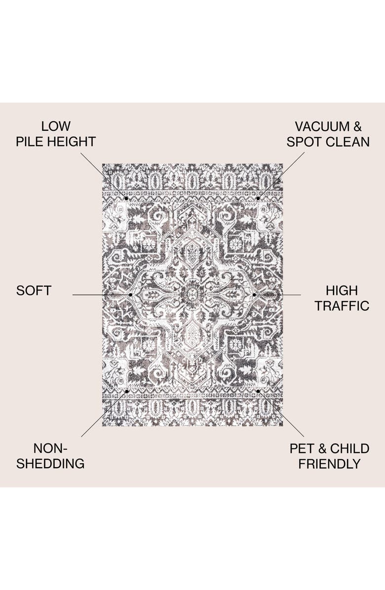 JONATHAN Y Scala Grand Medallion Ornate Area Rug, Alternate, color, Brown/Ivory