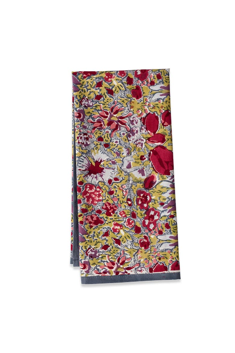 Jardin Tea Towels, Main, color, Red/Grey 20" x 30"