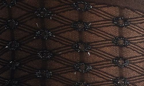 Nordstrom Sparkle Diamond Pattern Sheer Tights In Black