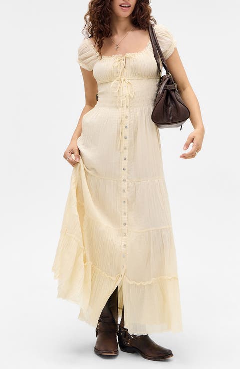 Tiana Maxi Peasant Dress