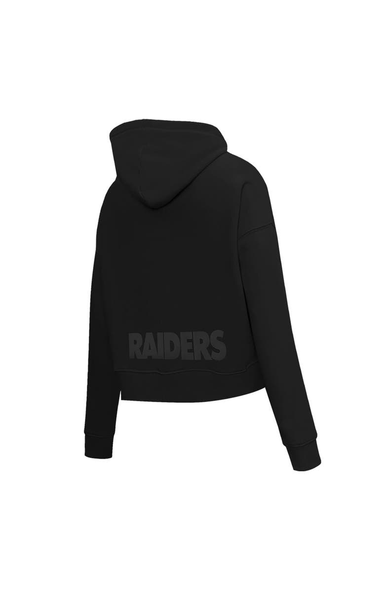 PRO STANDARD Women's Pro Standard Black Las Vegas Raiders Jeweled Cropped Pullover Hoodie, Alternate, color, 