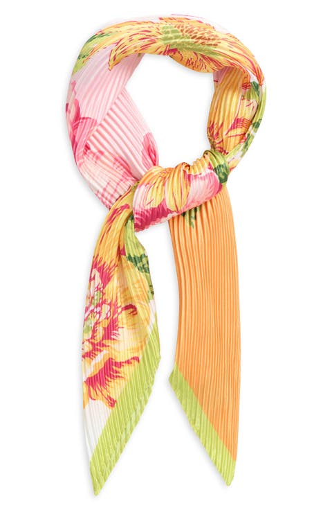 Sunshine Garden Pleated Diamond Scarf