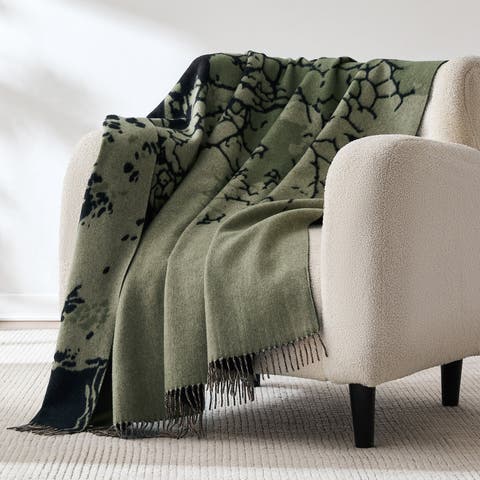 Chuks Collins Threaded Roots Wool Throw Blanket