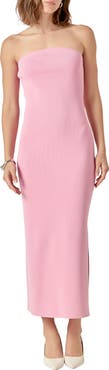 Endless Rose Strapless Knit Midi Dress