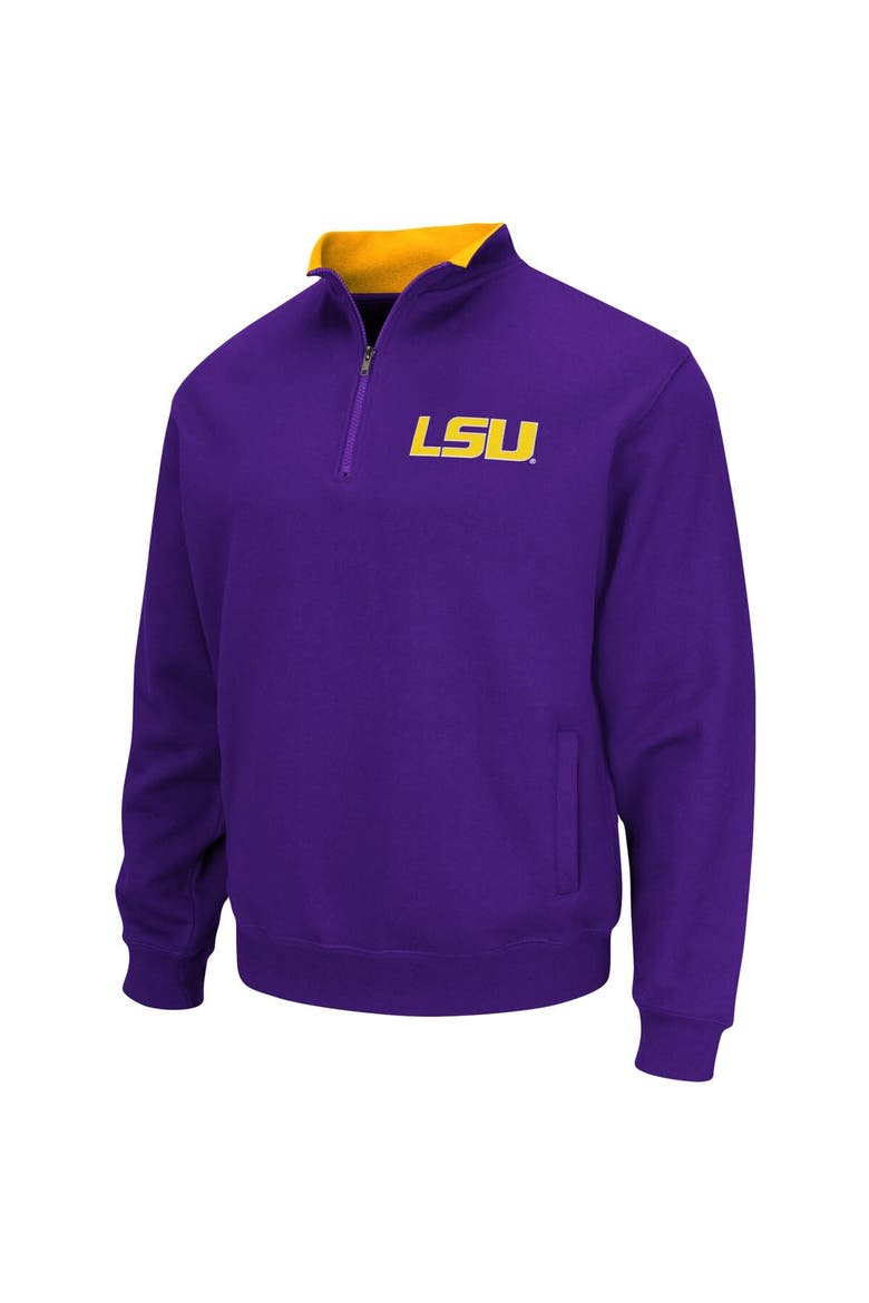 Men's Colosseum Purple LSU Tigers Tortugas Logo Quarter-Zip Pullover Jacket, Alternate, color, Purple