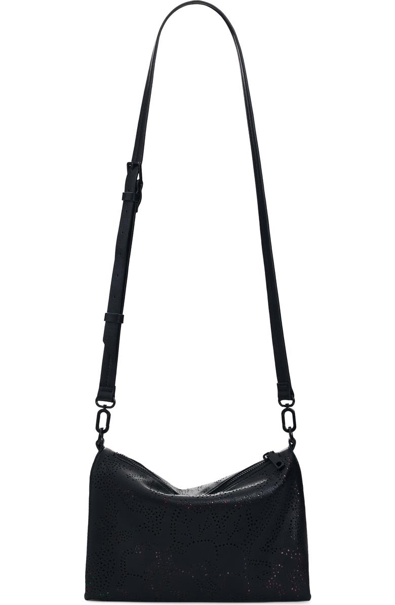 Desigual Floral Crossbody Bag, Alternate, color, Black