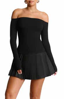 Naked Wardrobe Butter Off the Shoulder Top