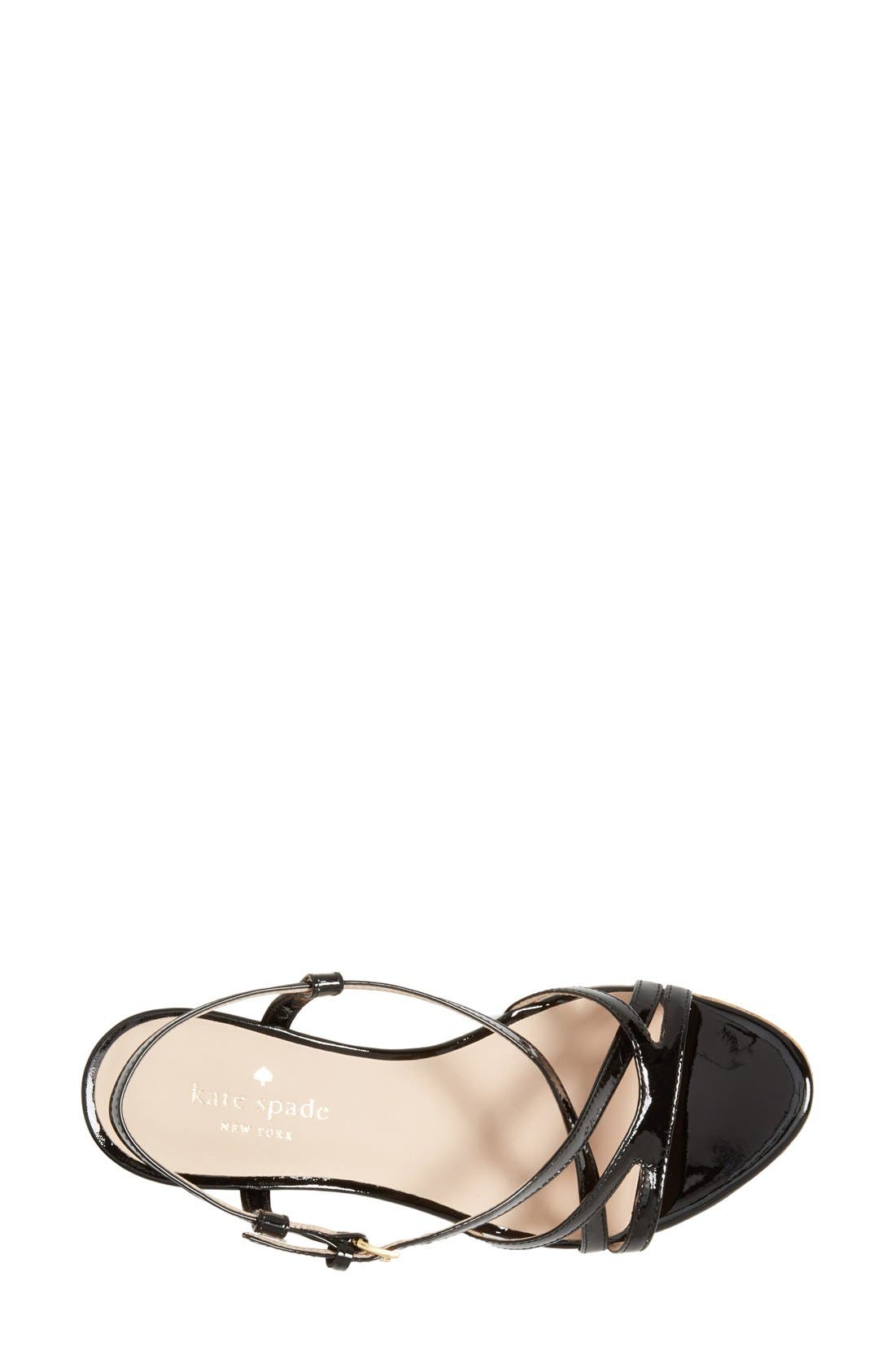 'talanse' wedge sandal, Alternate, color, BLACK
