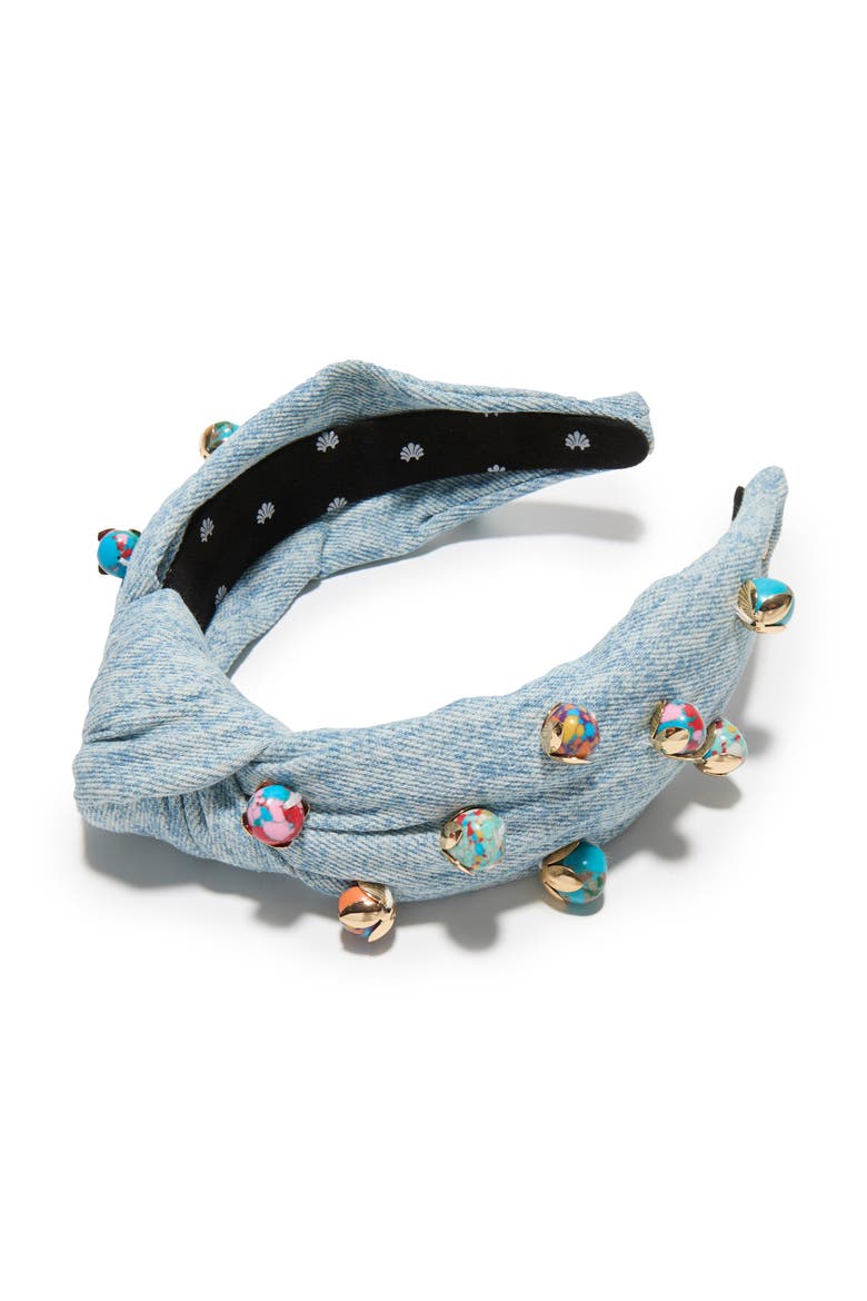 Knotted Terrazo Medley Headband, Main, color, STONE WASH