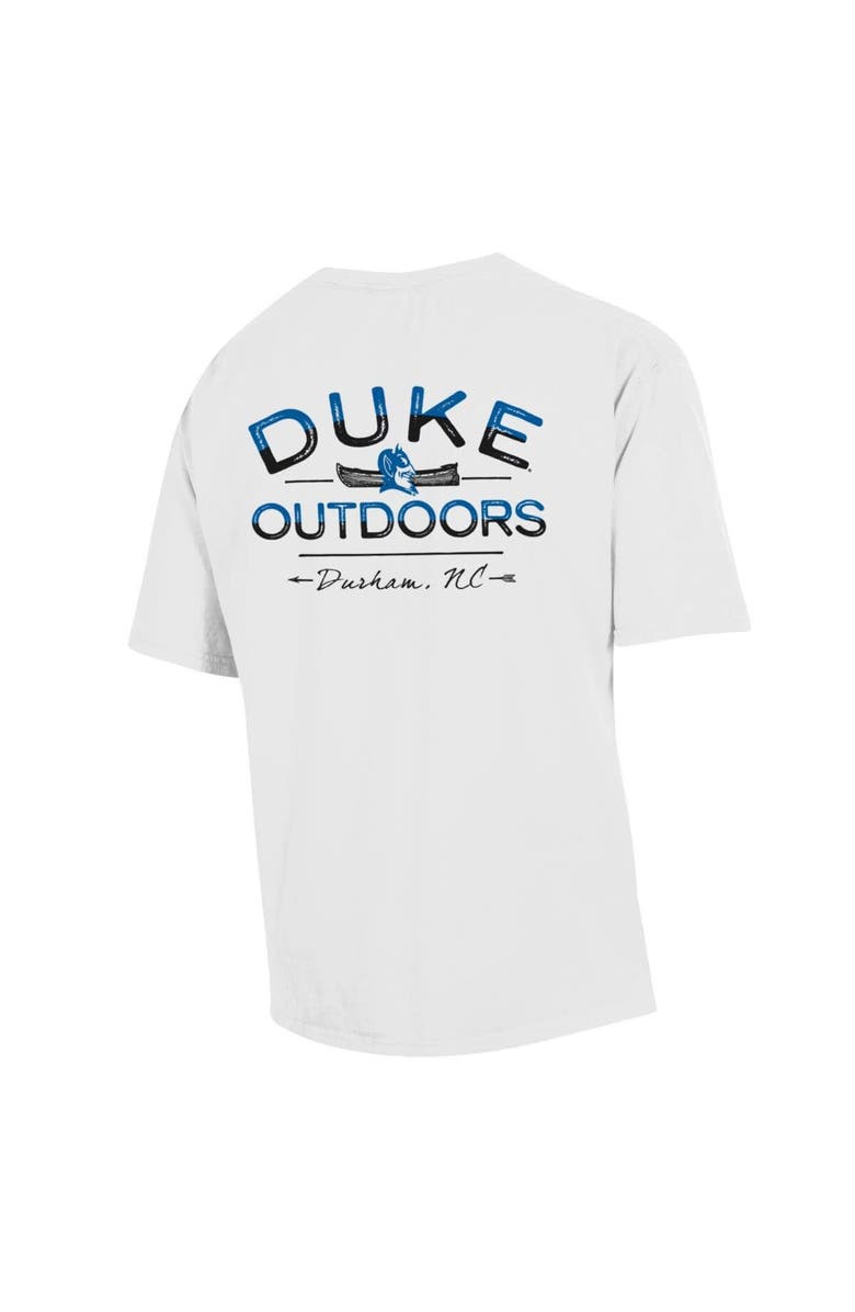Comfort Wash Men's Comfort Wash White Duke Blue Devils Great Outdoors T-Shirt, Alternate, color, 