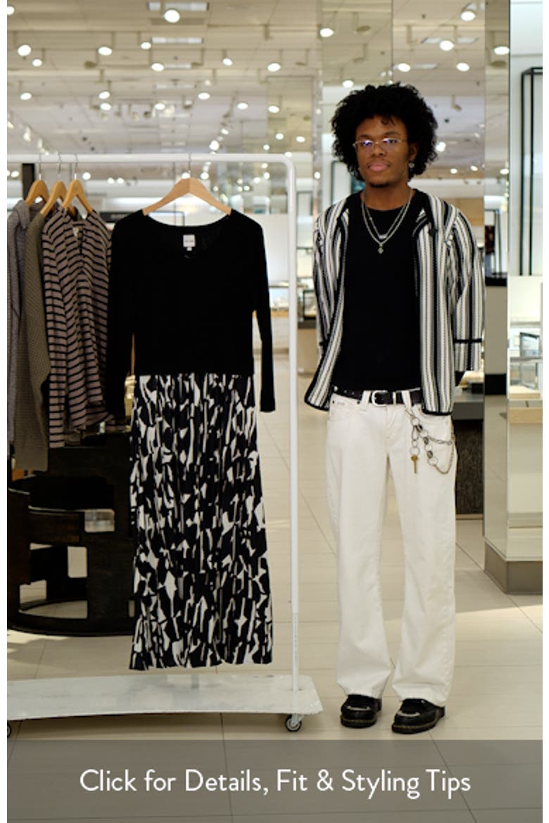 Onyx Print Long Sleeve Maxi Dress video