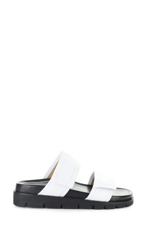 Bos. & Co. Starla Platform Slide Sandal In White