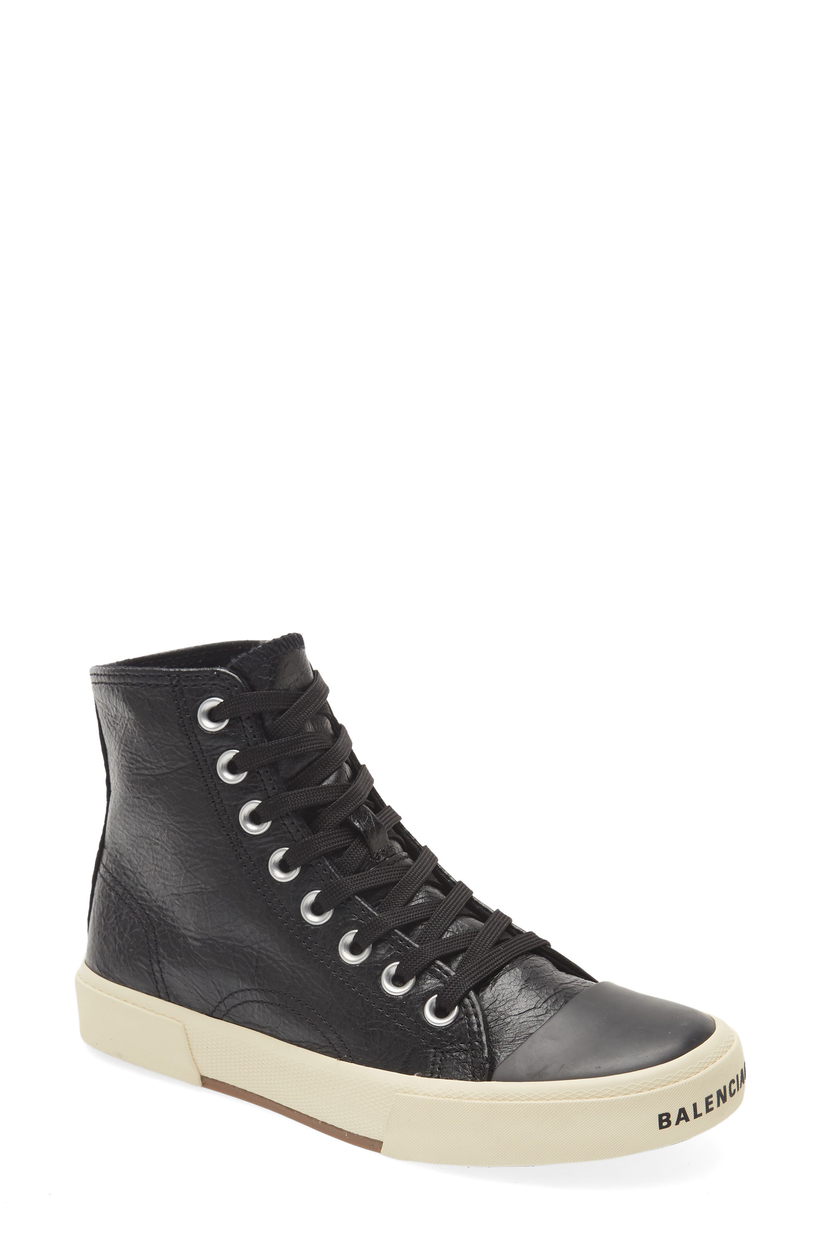 Balenciaga Paris Leather High Top Sneaker, Main, color, 