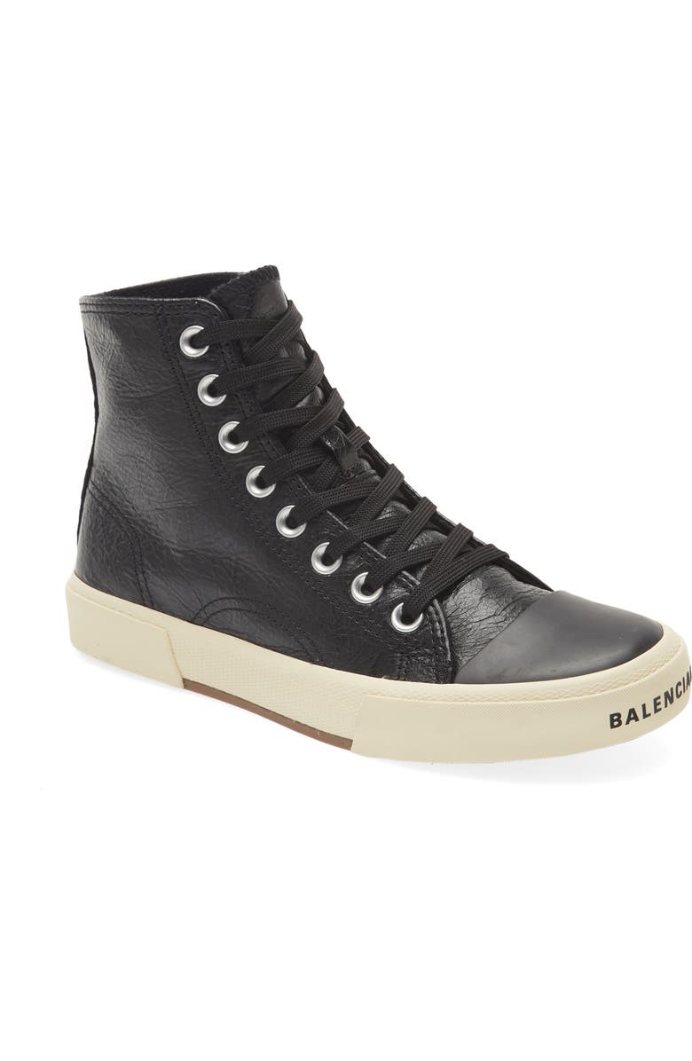 Balenciaga Paris Leather High Top Sneaker, Main, color,
