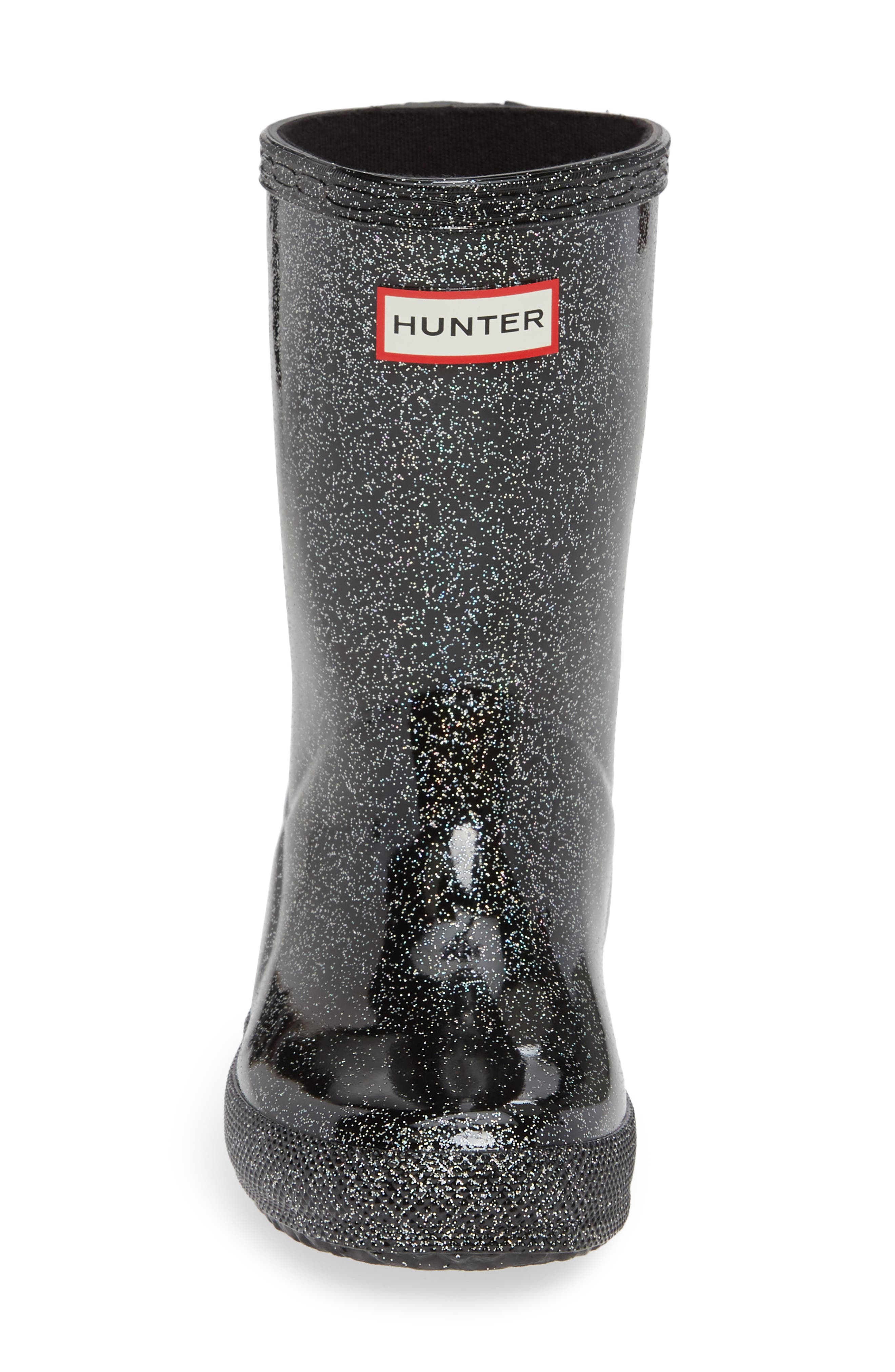 Hunter Kids First Classic Starcloud Glitter Rain Boot, Alternate, color, 