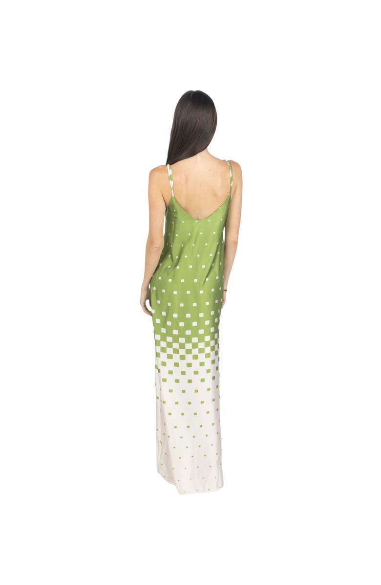 AKALIA Miriam Women's Slip Dress Printed, Alternate, color, Green