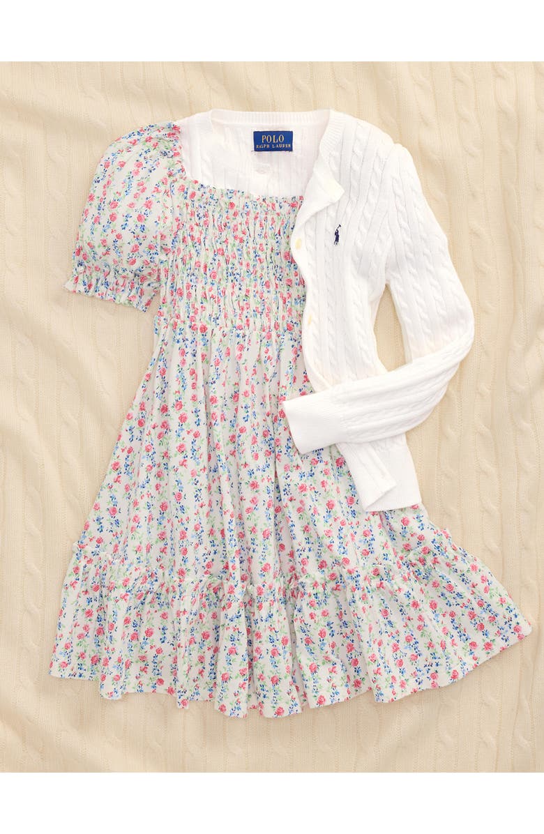 Polo Ralph Lauren Kids' Mini Cable Knit Cotton Sweater, Alternate, color, White